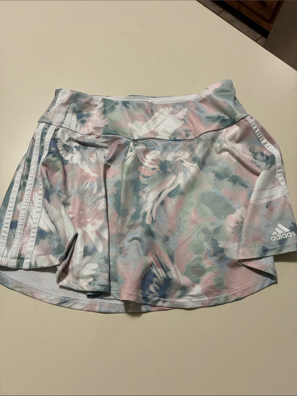 adidas Girls' Pastel Floral Athletic Skort in Pink and Blue